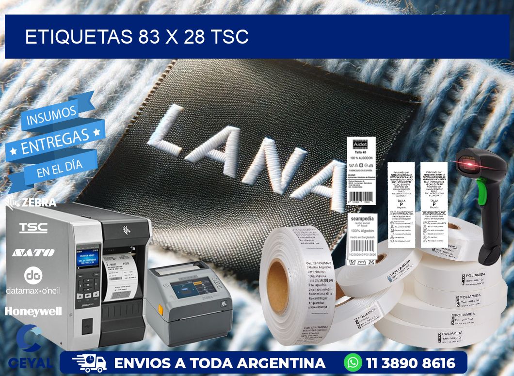 ETIQUETAS 83 x 28 TSC
