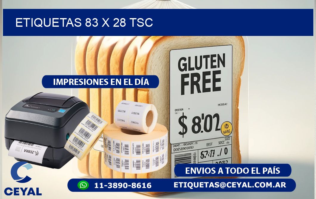 ETIQUETAS 83 x 28 TSC