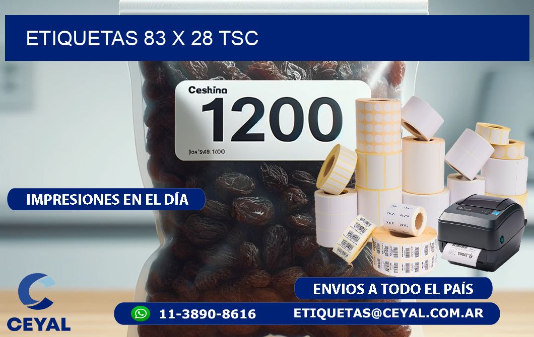 ETIQUETAS 83 x 28 TSC