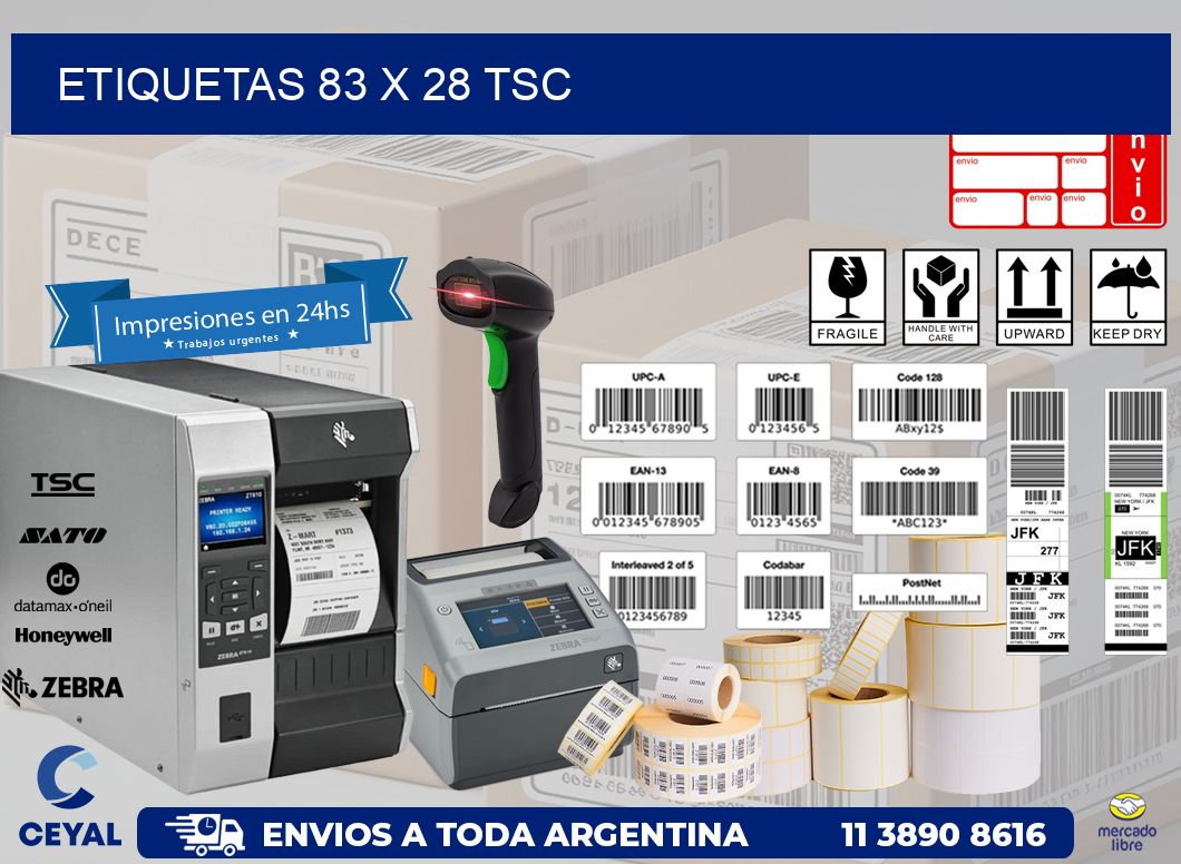 ETIQUETAS 83 x 28 TSC