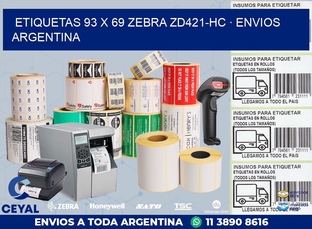 ETIQUETAS 93 x 69 ZEBRA ZD421-HC · ENVIOS ARGENTINA