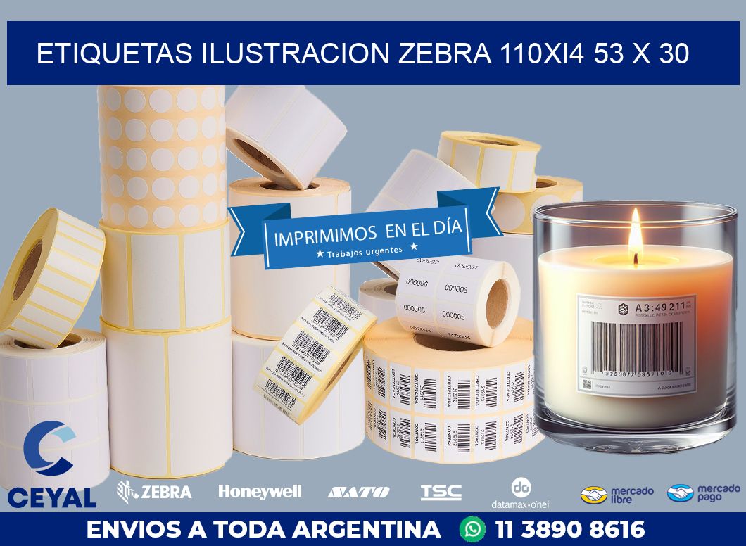 ETIQUETAS ILUSTRACION ZEBRA 110Xi4 53 x 30