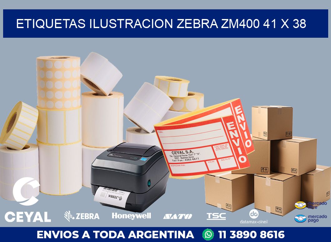 ETIQUETAS ILUSTRACION ZEBRA ZM400 41 x 38
