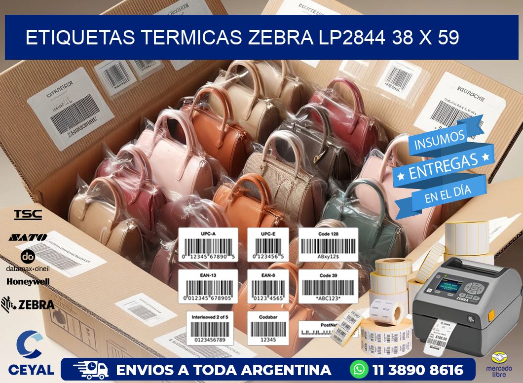 ETIQUETAS TERMICAS ZEBRA LP2844 38 x 59