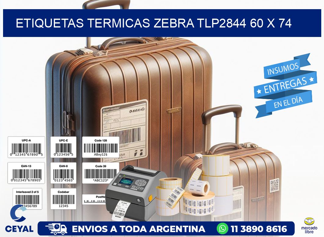ETIQUETAS TERMICAS ZEBRA TLP2844 60 x 74