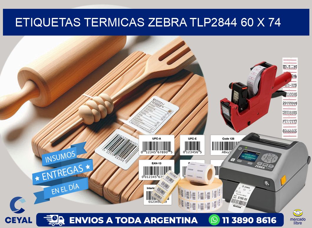 ETIQUETAS TERMICAS ZEBRA TLP2844 60 x 74