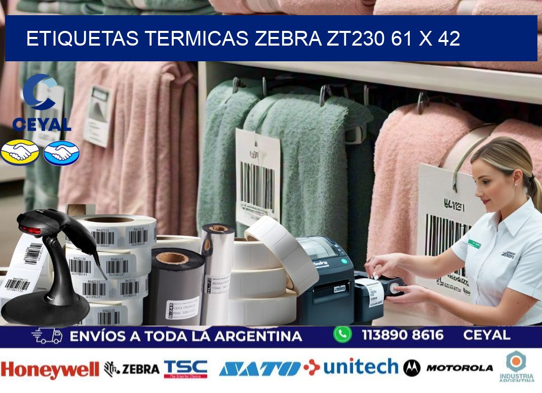 ETIQUETAS TERMICAS ZEBRA ZT230 61 x 42