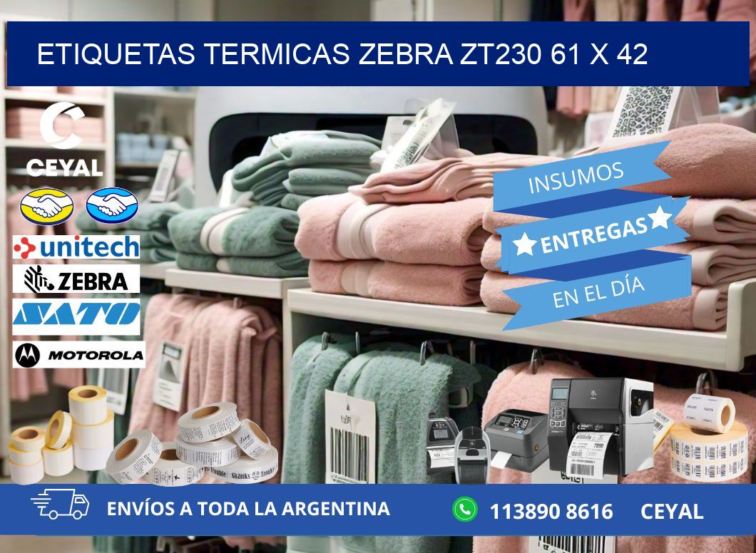 ETIQUETAS TERMICAS ZEBRA ZT230 61 x 42