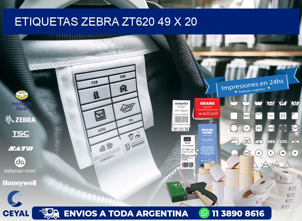 ETIQUETAS Zebra ZT620 49 x 20