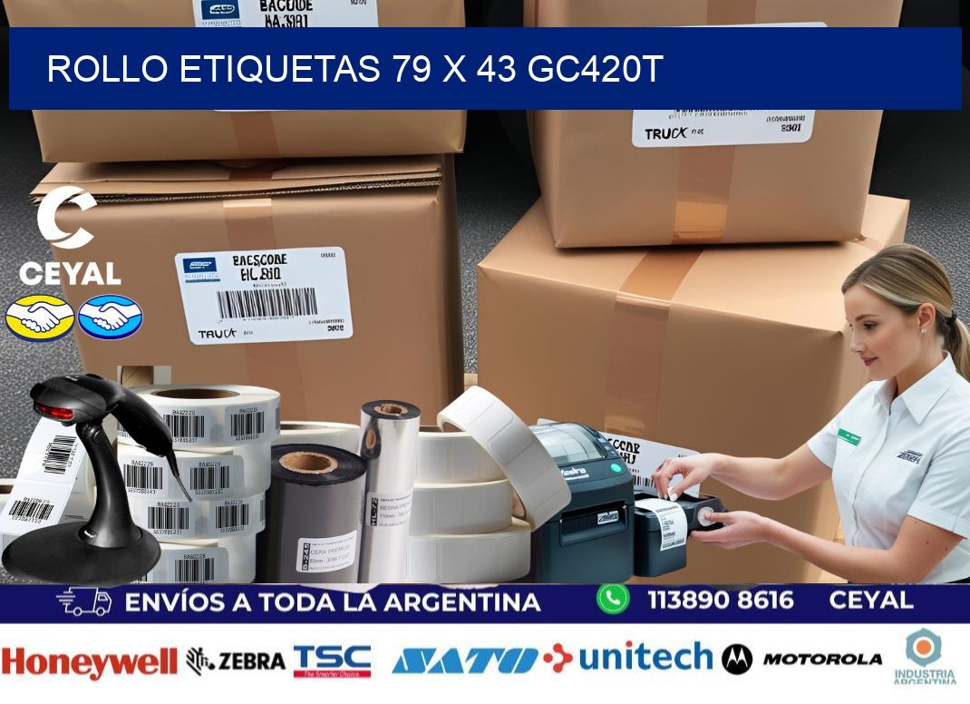 Rollo etiquetas 79 x 43 gc420t