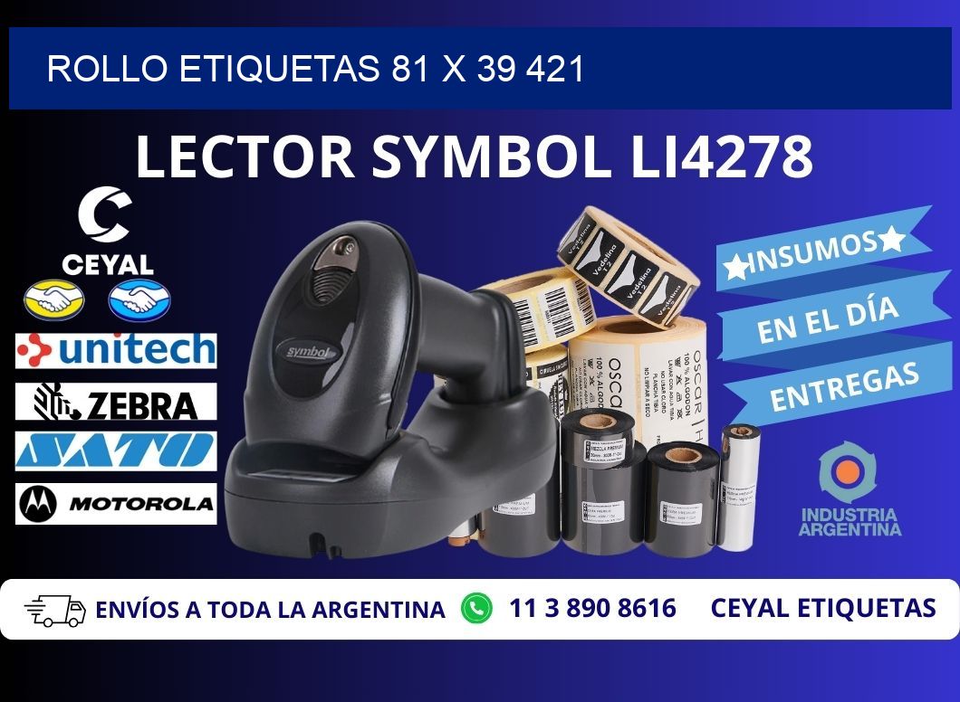 Rollo etiquetas 81 x 39 421