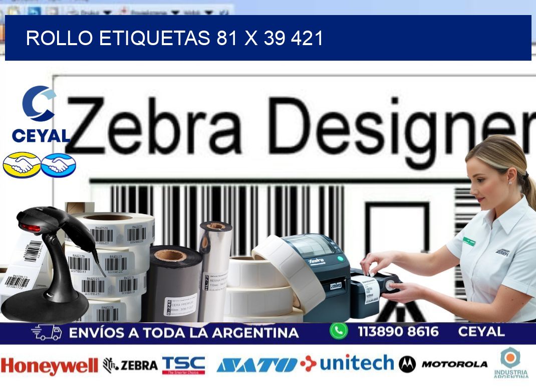 Rollo etiquetas 81 x 39 421