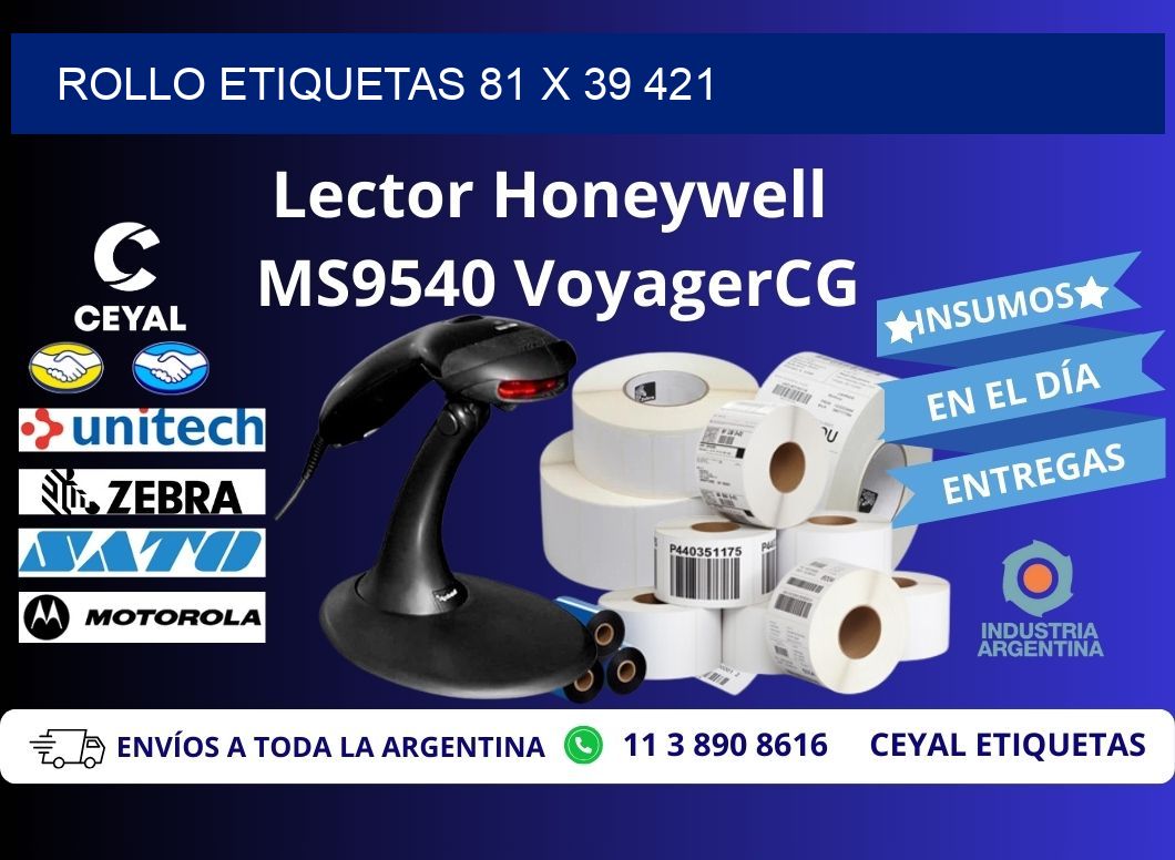 Rollo etiquetas 81 x 39 421