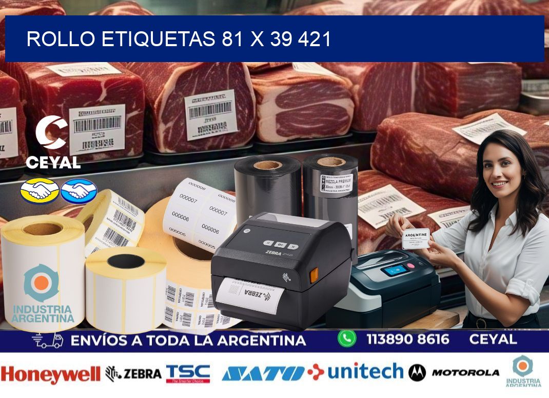 Rollo etiquetas 81 x 39 421