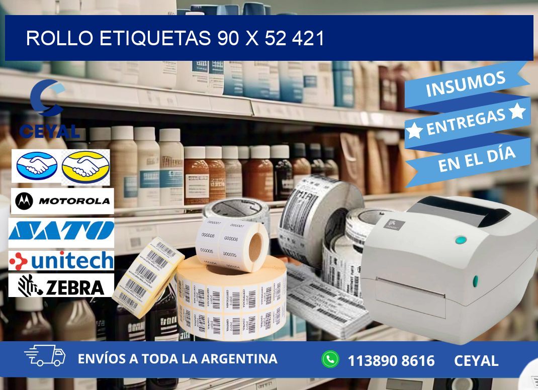 Rollo etiquetas 90 x 52 421