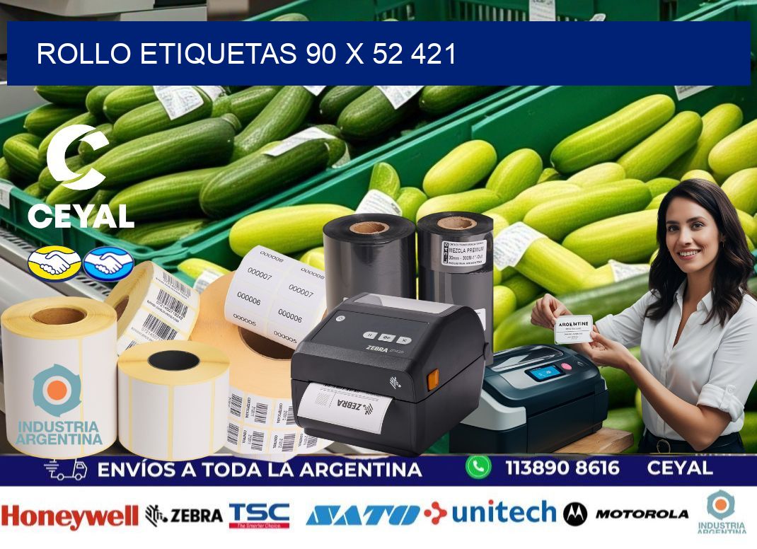 Rollo etiquetas 90 x 52 421