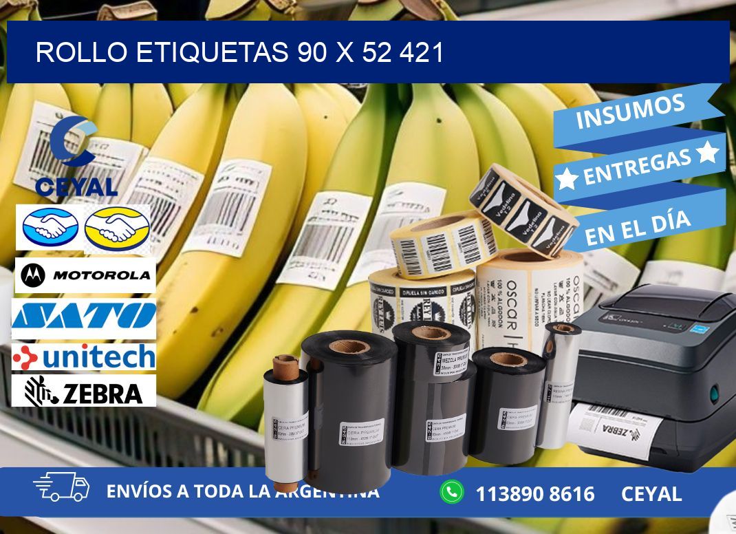 Rollo etiquetas 90 x 52 421