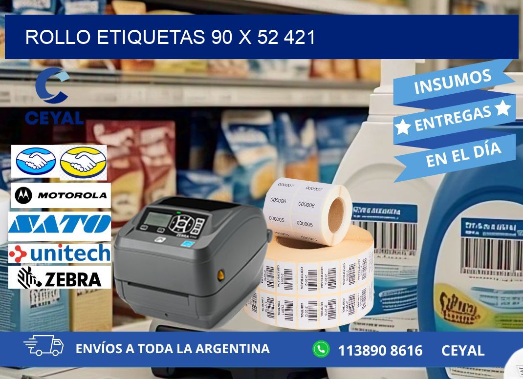 Rollo etiquetas 90 x 52 421