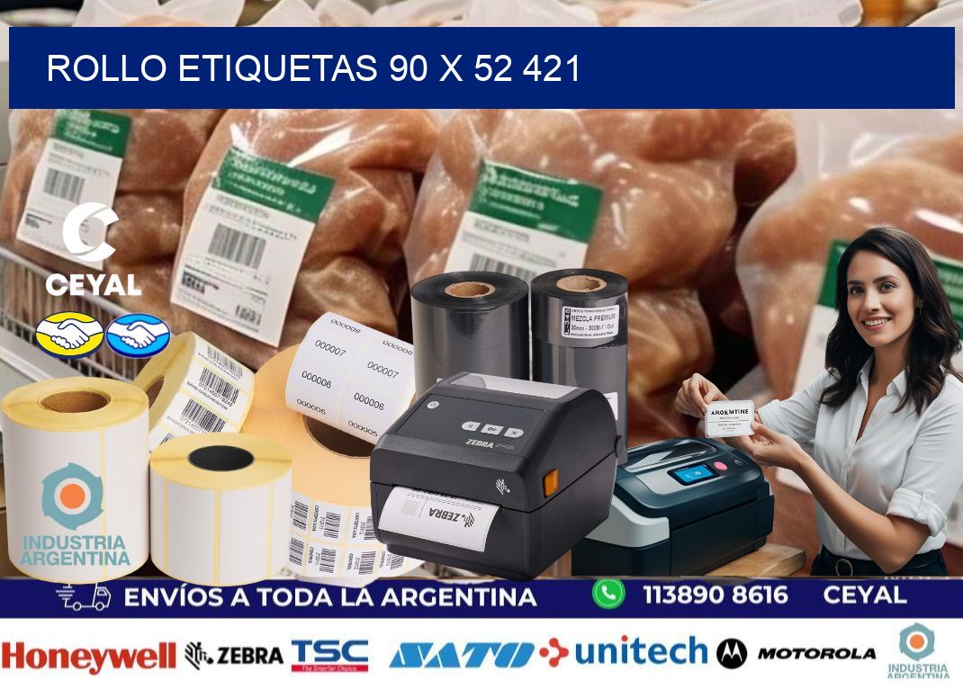 Rollo etiquetas 90 x 52 421