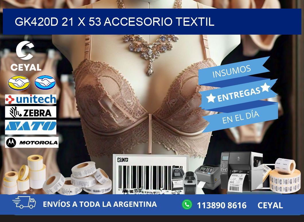 GK420D 21 x 53 ACCESORIO TEXTIL