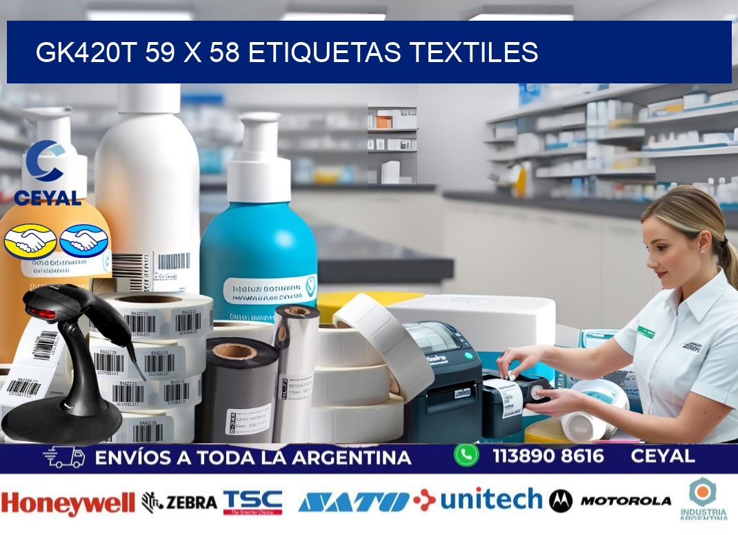 GK420T 59 x 58 ETIQUETAS TEXTILES