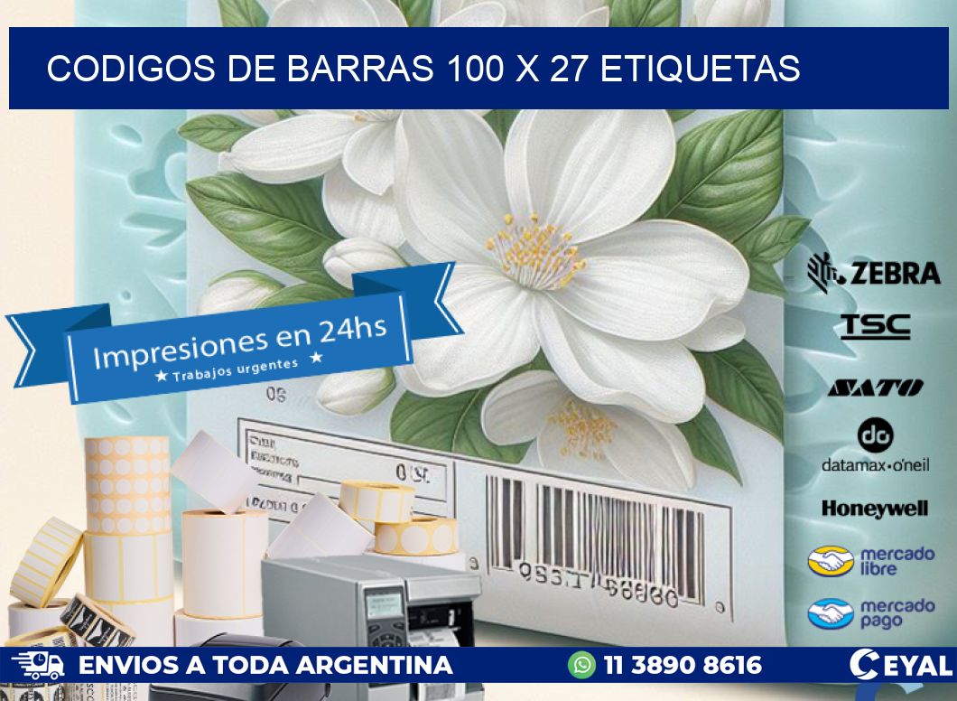 codigos de barras 100 x 27 etiquetas