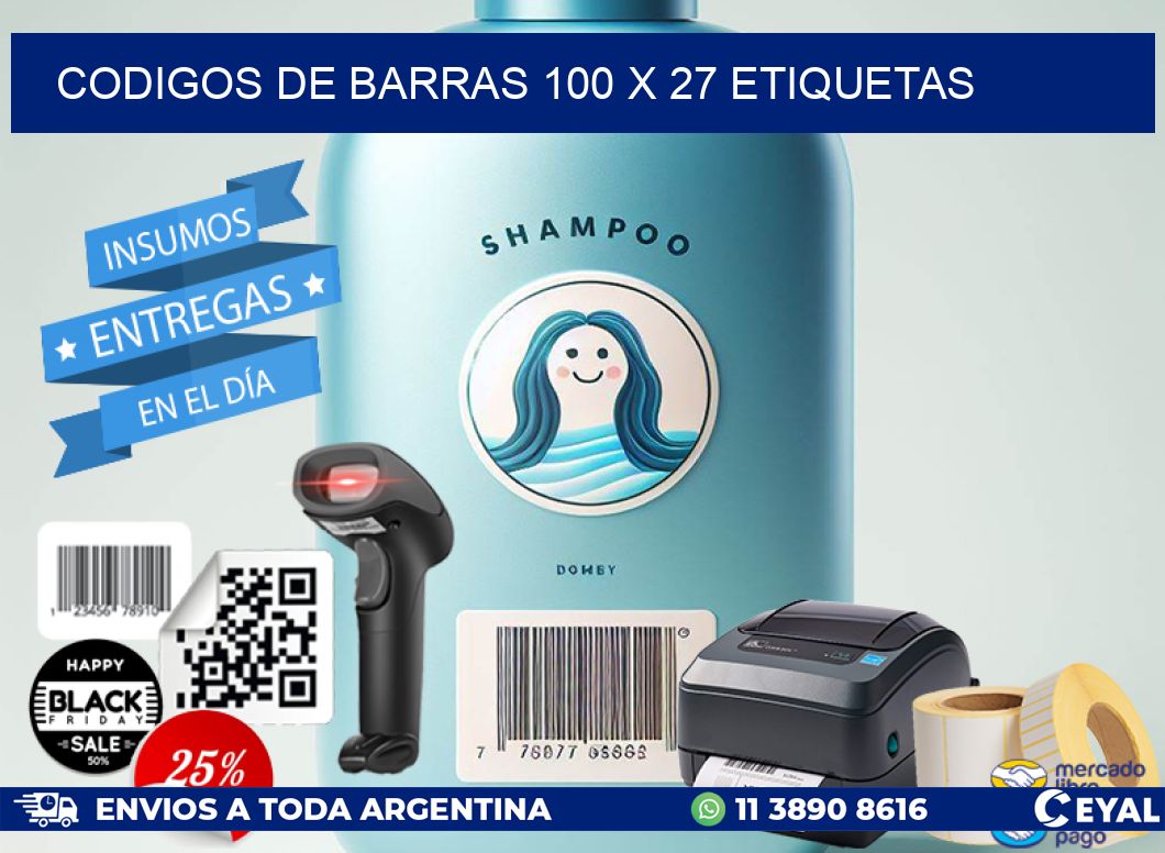 codigos de barras 100 x 27 etiquetas