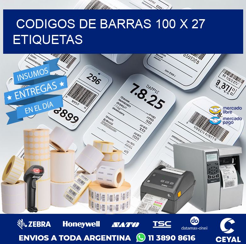 codigos de barras 100 x 27 etiquetas