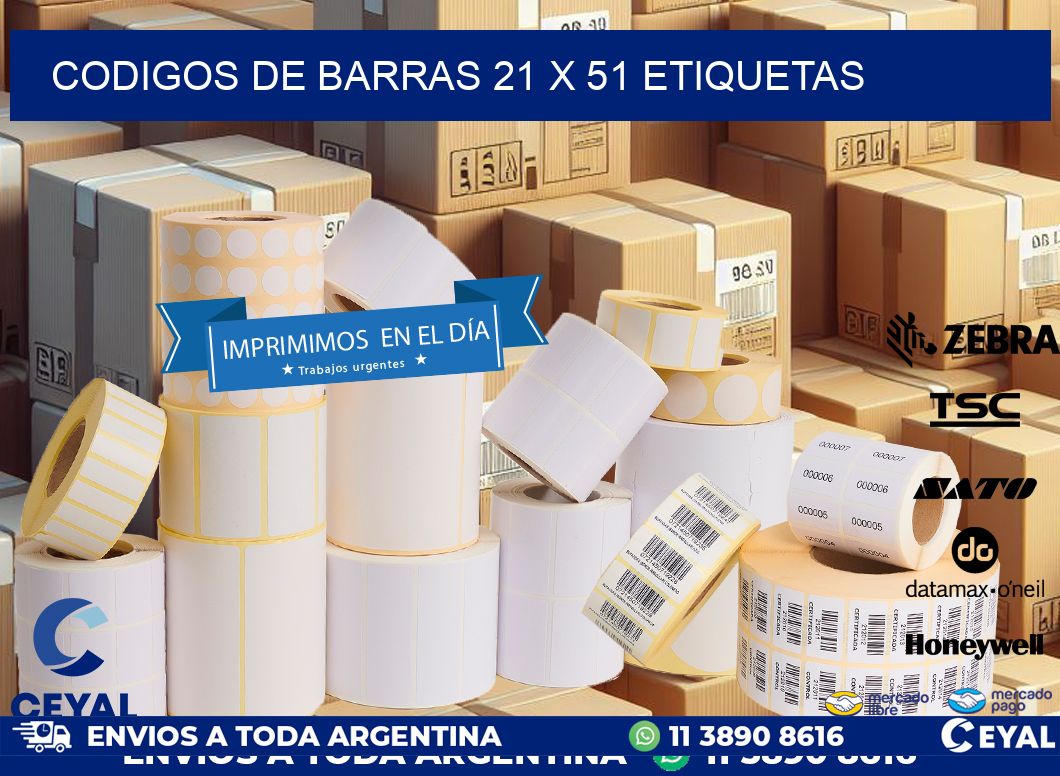 codigos de barras 21 x 51 etiquetas