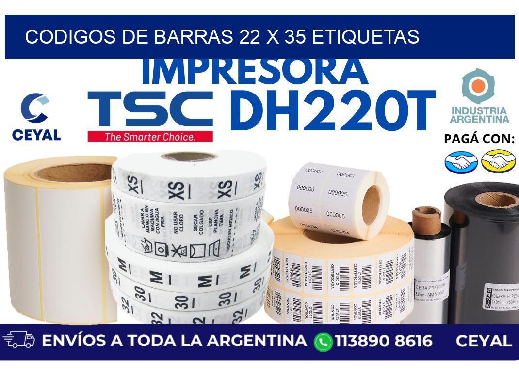 codigos de barras 22 x 35 etiquetas