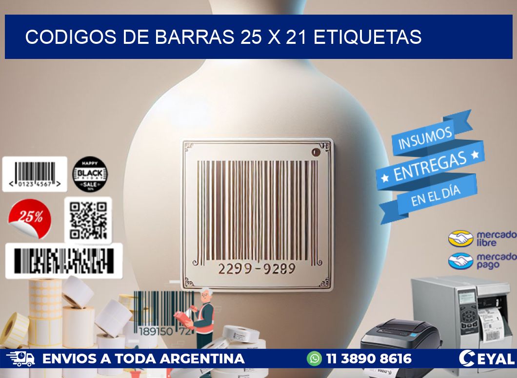 codigos de barras 25 x 21 etiquetas
