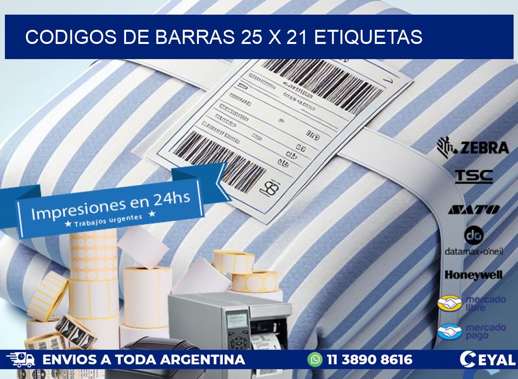 codigos de barras 25 x 21 etiquetas