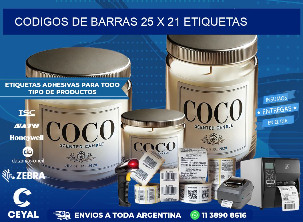 codigos de barras 25 x 21 etiquetas