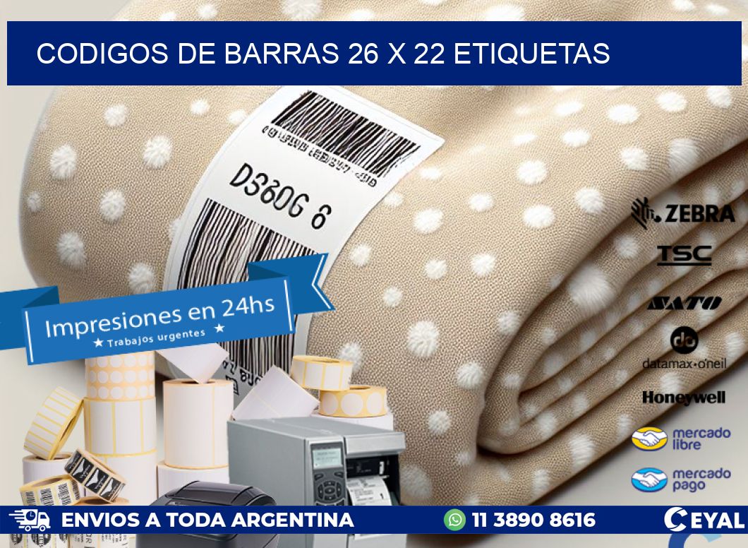 codigos de barras 26 x 22 etiquetas