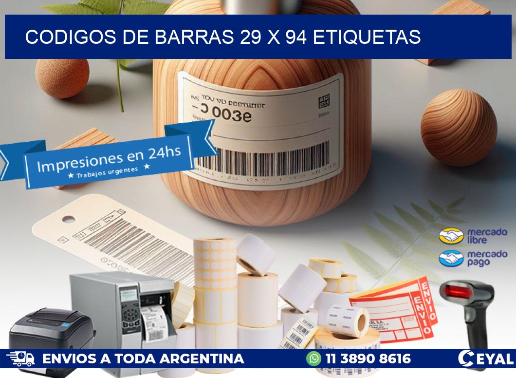 codigos de barras 29 x 94 etiquetas