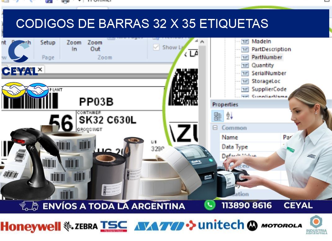 codigos de barras 32 x 35 etiquetas