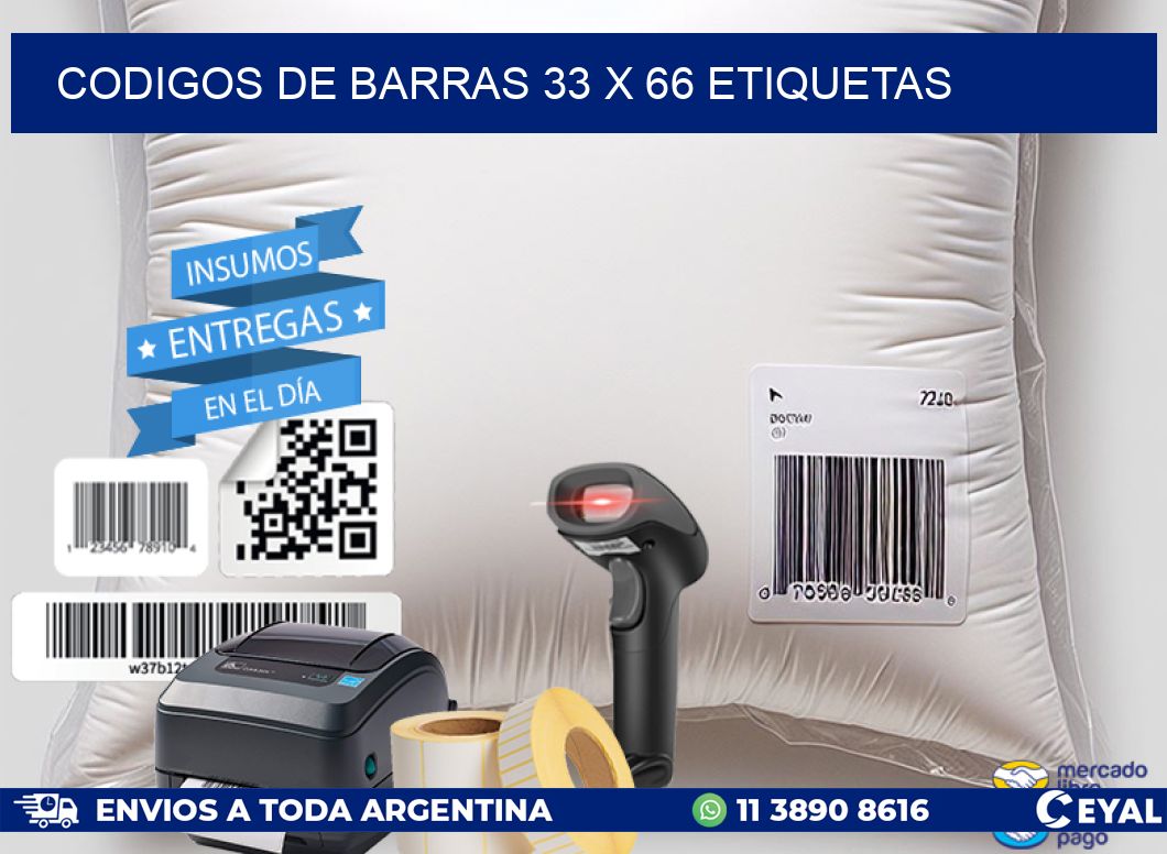 codigos de barras 33 x 66 etiquetas
