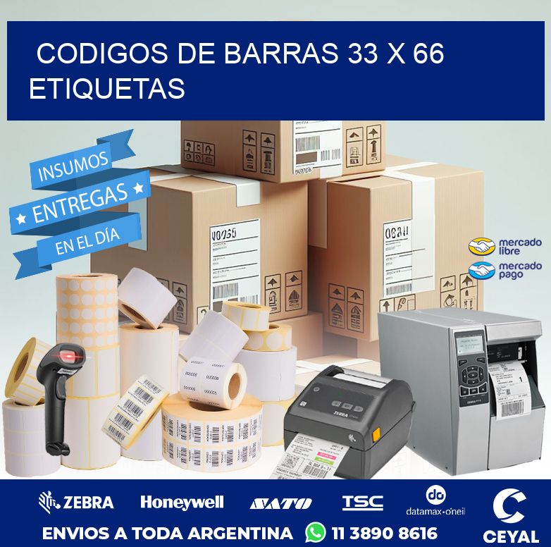 codigos de barras 33 x 66 etiquetas