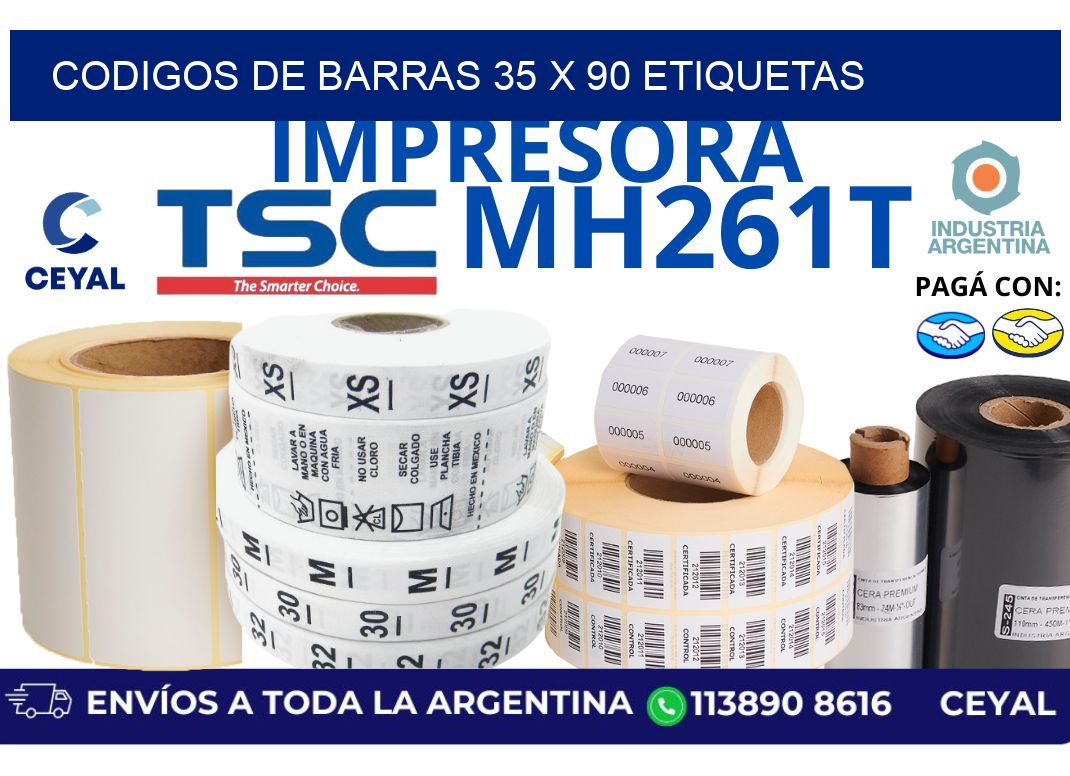 codigos de barras 35 x 90 etiquetas