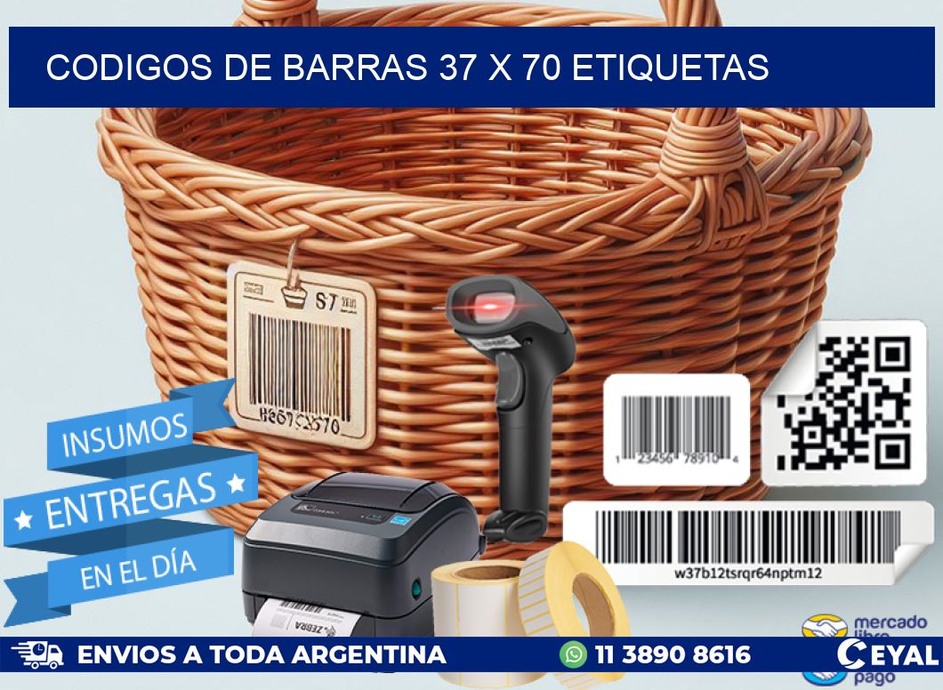 codigos de barras 37 x 70 etiquetas