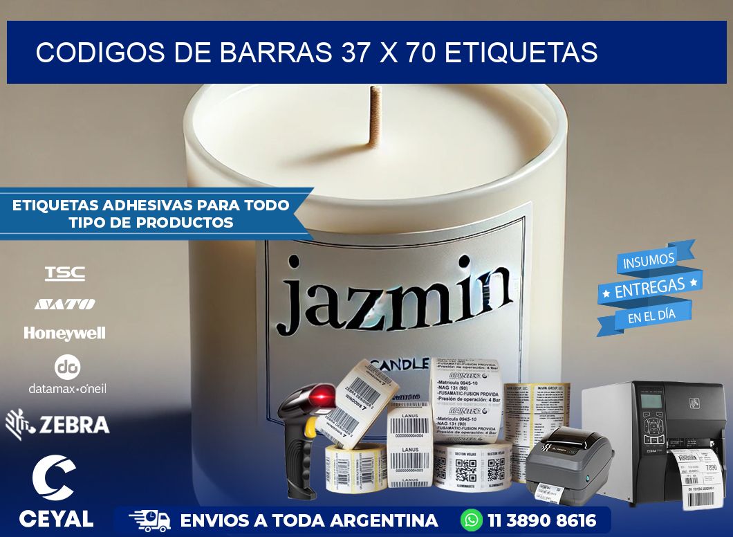 codigos de barras 37 x 70 etiquetas