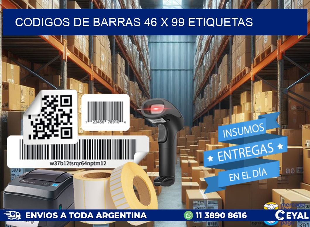 codigos de barras 46 x 99 etiquetas