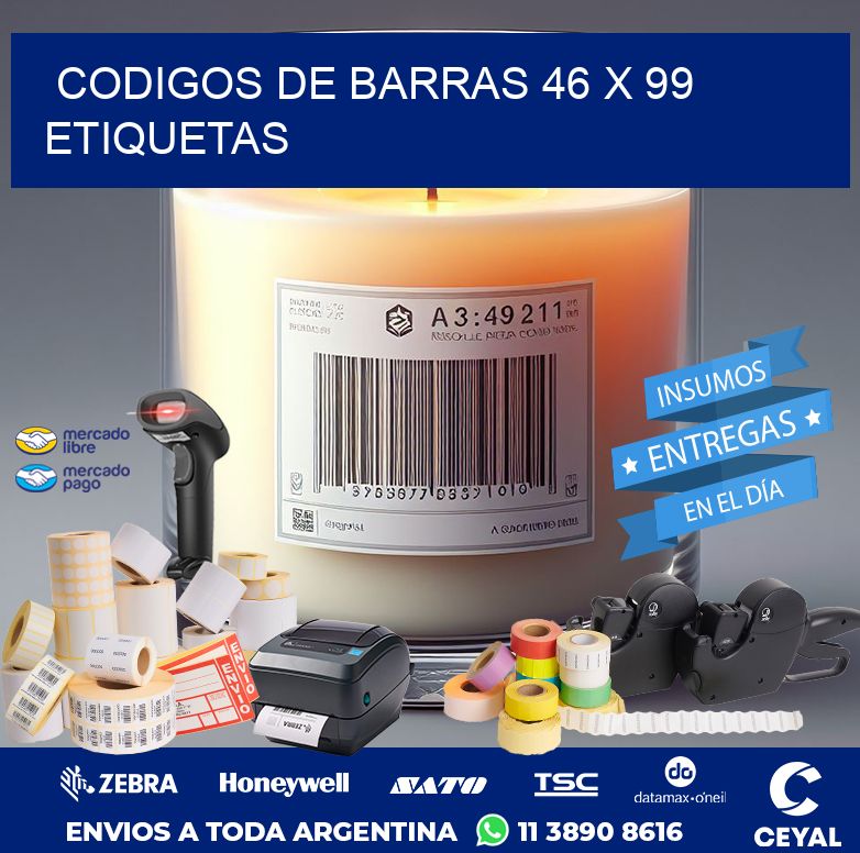 codigos de barras 46 x 99 etiquetas