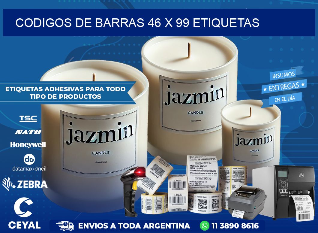 codigos de barras 46 x 99 etiquetas
