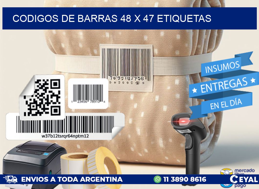 codigos de barras 48 x 47 etiquetas