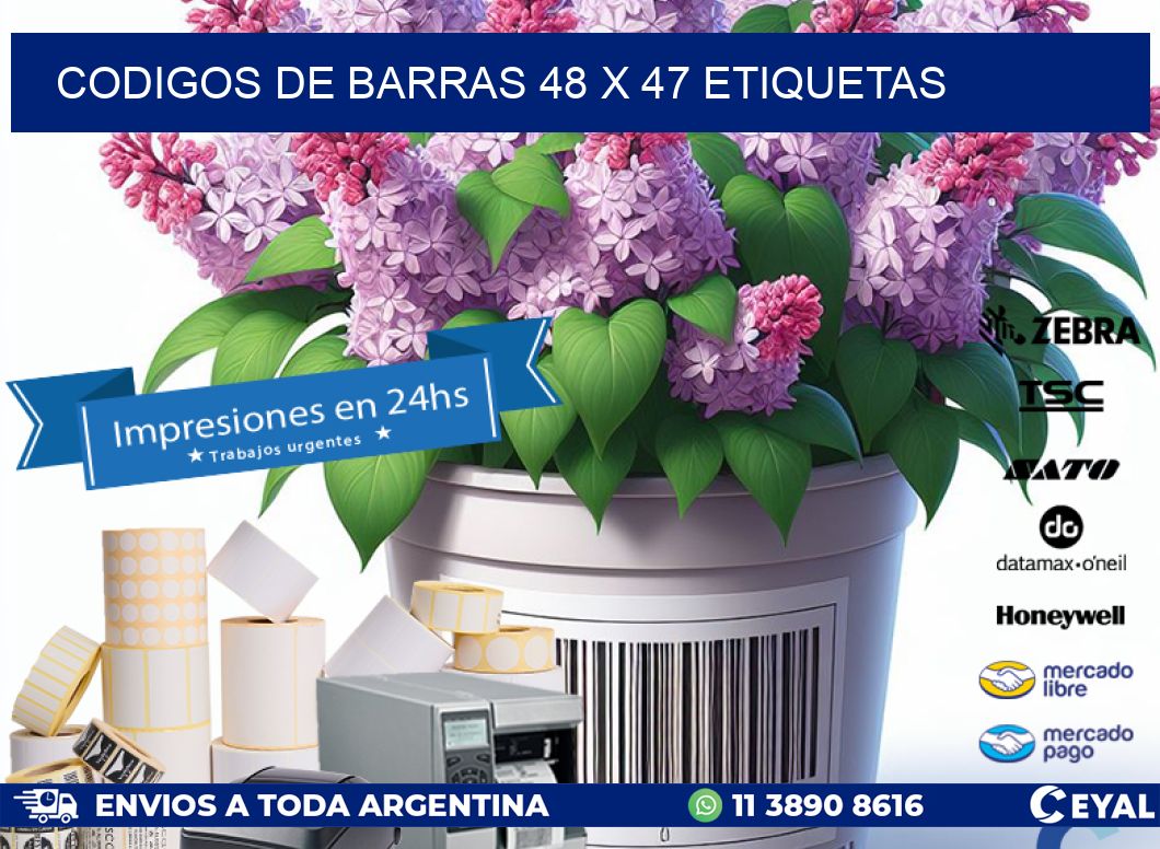 codigos de barras 48 x 47 etiquetas