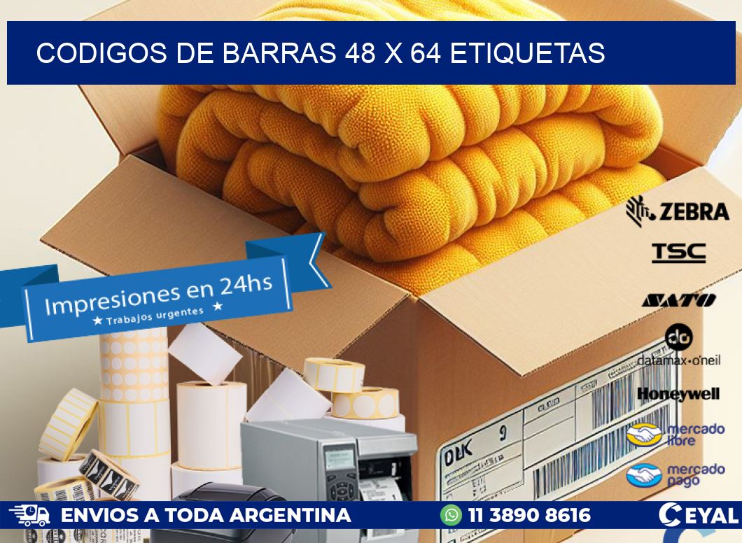 codigos de barras 48 x 64 etiquetas
