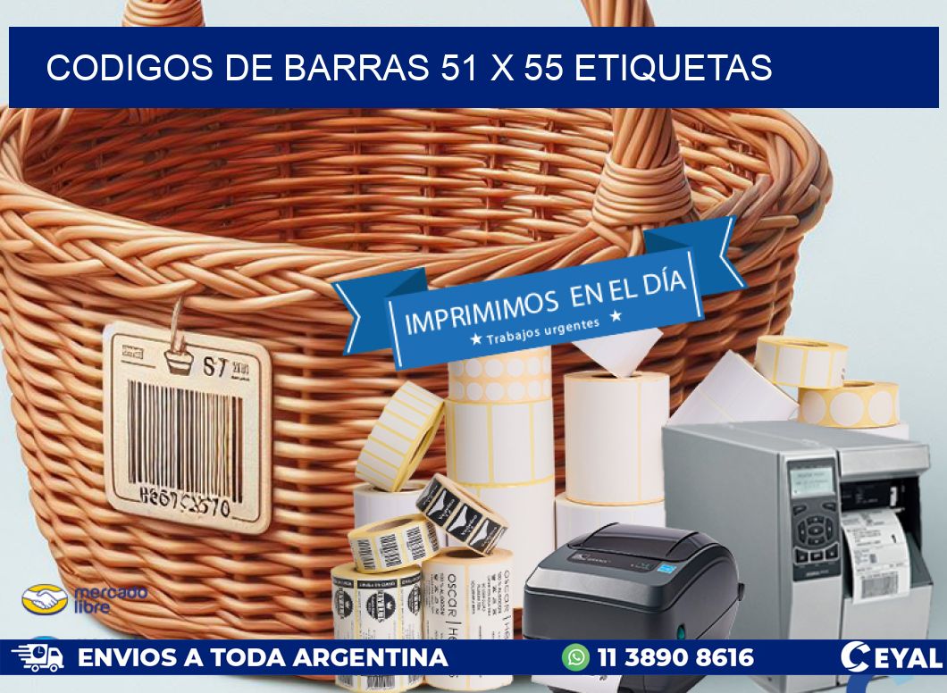 codigos de barras 51 x 55 etiquetas