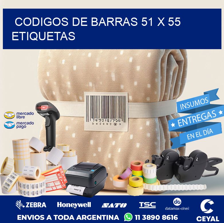 codigos de barras 51 x 55 etiquetas