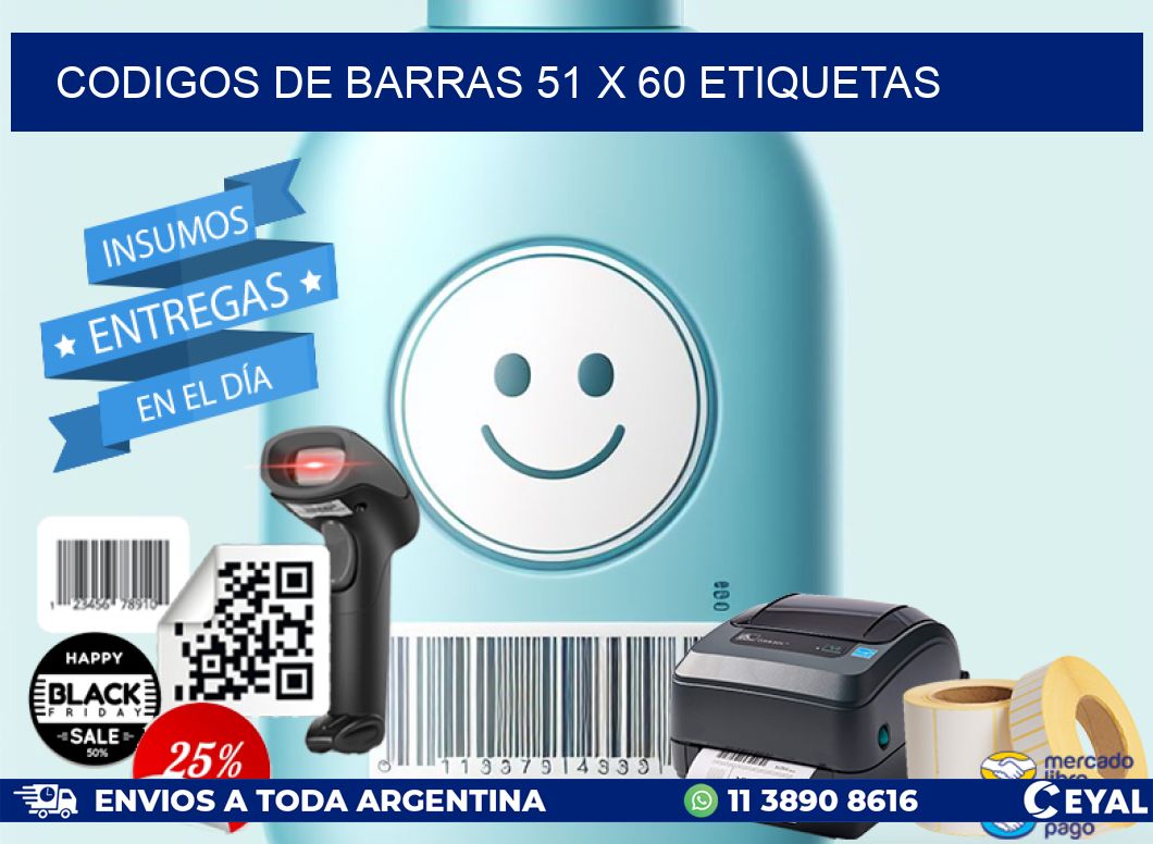 codigos de barras 51 x 60 etiquetas